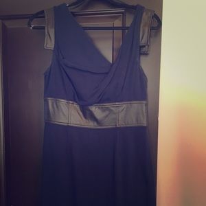 Maggy London dress with faux leather waistband